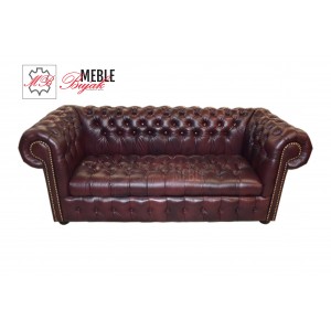 Sofa trzy-osobowa Chesterfield Classic pikowane siedzisko