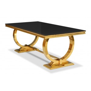 Stół glamour stal złoto polerowane SG 890 180cm/90cm