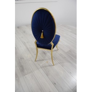 Krzesło glamour  GOLD Oval -  Premium