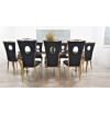 Jadalnia Glamour Stół + 6 krzeseł GOLD