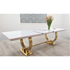 Stół GLAMOUR Rozkładany 200x300x100 cm HPL złoty