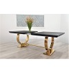 Stół rozkładany GLAMOUR Gold + Black 200/300x100cm