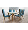 Jadalnia GLAMOUR Stół 180 + 6 krzeseł GOLD / Producent