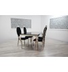 Jadalnia Glamour srebrna czarny blat+ 4 krzesła dowolny kolor!!
