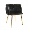 Krzesło GLAMI Black / Gold tkanina z połyskiem