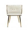 Krzesło GLAMI Creme / Gold tkanina z połyskiem