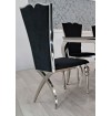 Krzesło glamour B812 srebrne noga kulka czarne