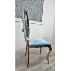 Krzesło glamour GOLD Oval - Premium chwost