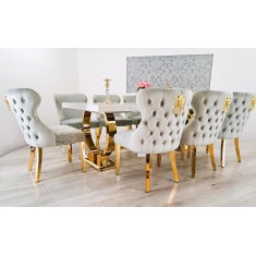 Jadalnia stół rozkładany 200x300 + 8 krzeseł DIAMONT