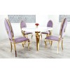 Jadalnia Glamour / stół rozkładany 130/160cm + 4 krzesła oval premium