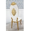 Krzesło glamour złote z ażurową ozdoba